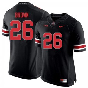 NCAA Ohio State Buckeyes Men's #26 Cameron Brown Blackout Nike Football College Jersey IKQ3245OK